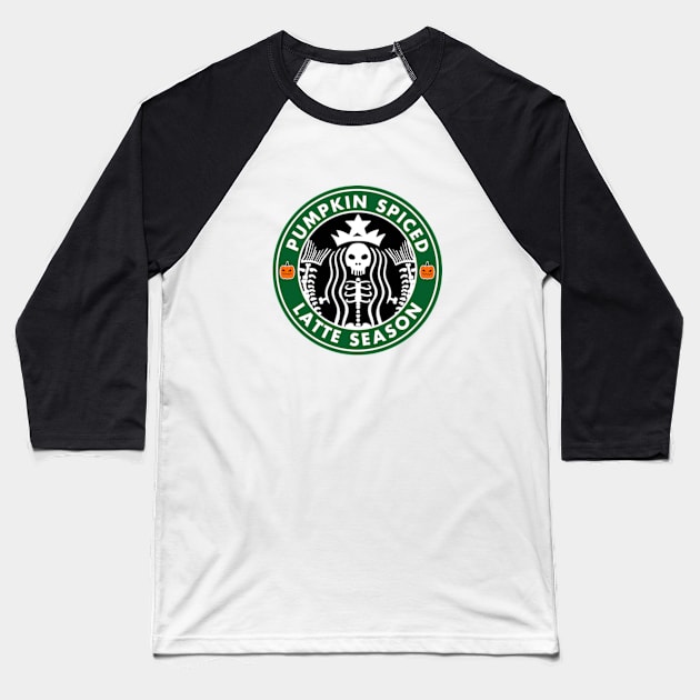 Pumpkin Spiced Latte Baseball T-Shirt by Nyaxxy